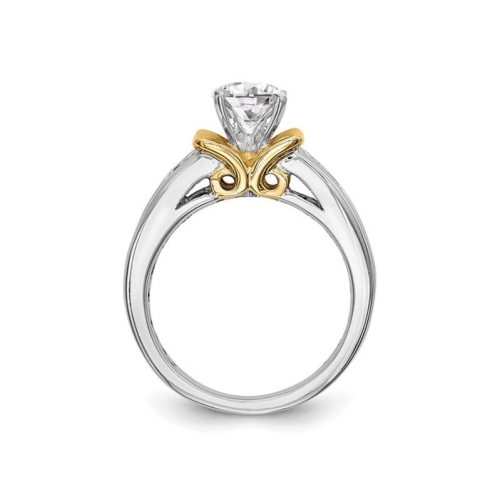 1.65 Carat IGI Certified Lab-Grown Diamond Engagement Ring 14K White and Yellow Gold