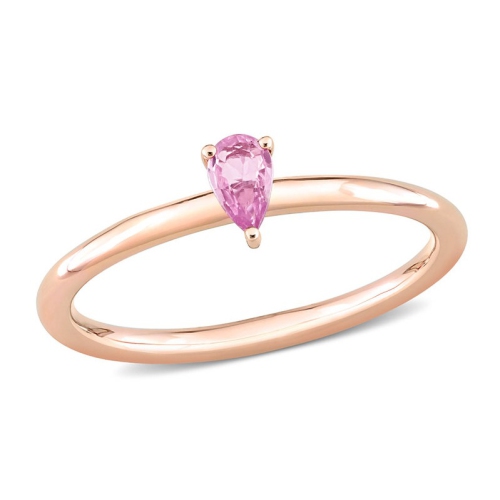 Bague à saphir rose 1/4&nbsp;carat en or rose 10K ct