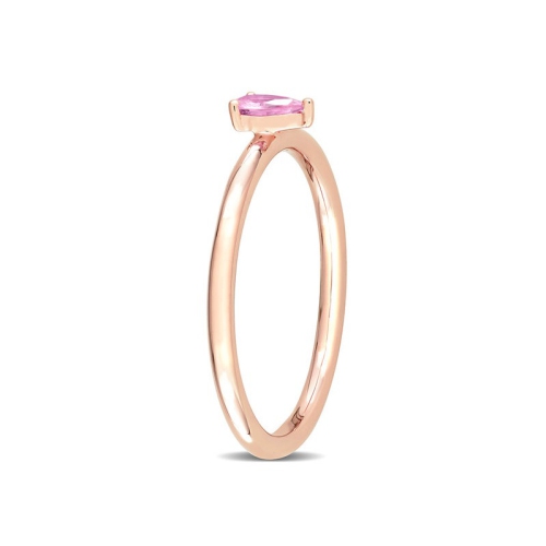 Bague à saphir rose 1/4 carat en or rose 10K ct
