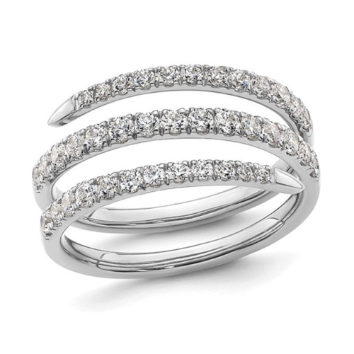 GEM AND HARMONY  4/5 Carat (Ctw Vs2-Vs1, D-E-F) Lab-Grown Diamond Band Ring In 14K Gold (Size 7) In White