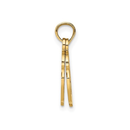 14K Yellow Gold Handcuffs Charm Pendant