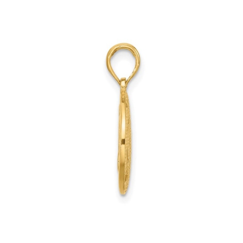 Pendentif en forme de trèfle en or jaune 14 K