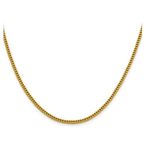 18 inch 14 Karat Yellow Gold Semi-Solid Franco Chain