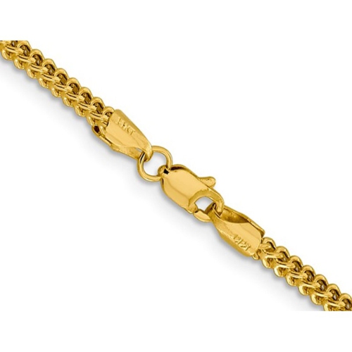 18 inch 14 Karat Yellow Gold Semi-Solid Franco Chain