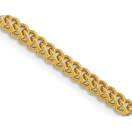 18 inch 14 Karat Yellow Gold Semi-Solid Franco Chain