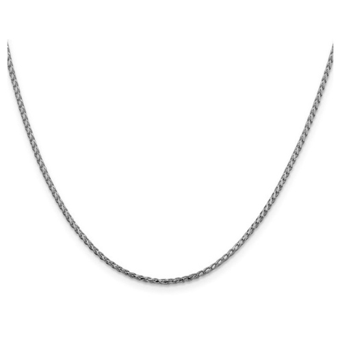 GEM AND HARMONY  18 Inch 14 Karat Gold Diamond-Cut Franco Chain In (1.60Mm) In White