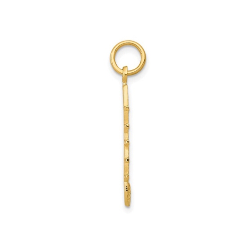 10K Yellow Gold Musical Note Charm Pendant