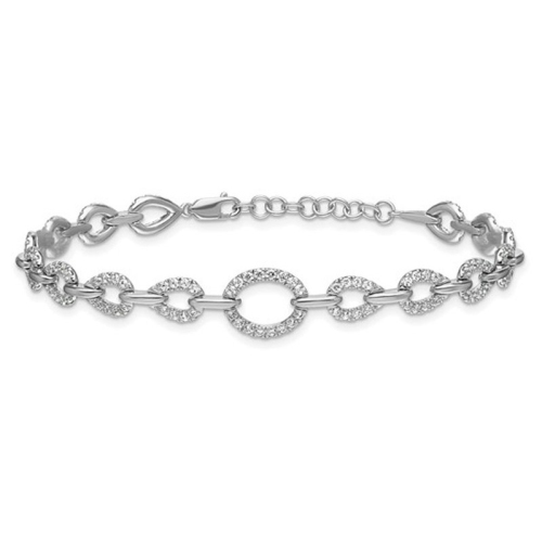 GEM AND HARMONY  1.42 Carat (Ctw Si1, G-H) Lab-Grown Diamond Bracelet In 14K Gold In White