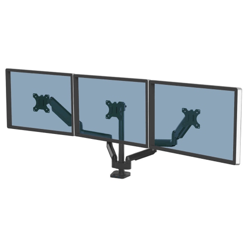 FELLOWES  Series Fully Adjustable Monitor Arm - Triple Arm In Platinum