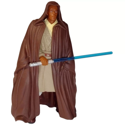 Jeu de société Star Wars Episode I: Mace Windu avec sabre laser et cape de Jedi, la menace fantôme, figurine d'action de 4 po