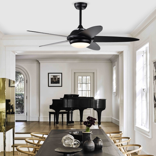 Costway 52" Ceiling Fan with LED Lights & Remote Control 1/2/4/8H Timer & 3 Fan Speeds
