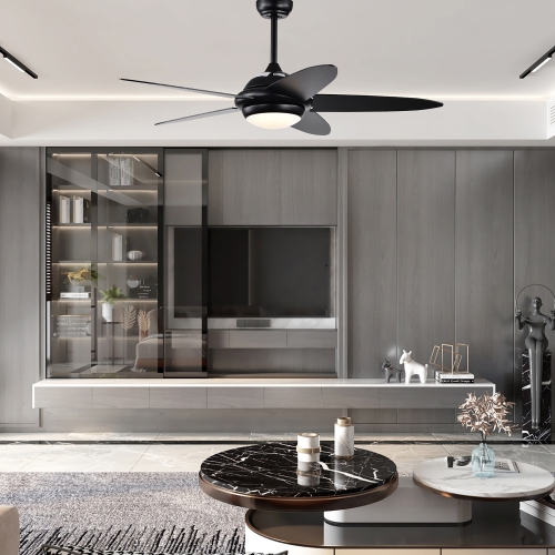 Costway 52" Ceiling Fan with LED Lights & Remote Control 1/2/4/8H Timer & 3 Fan Speeds