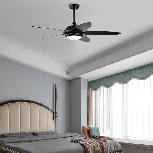 Costway 52" Ceiling Fan with LED Lights & Remote Control 1/2/4/8H Timer & 3 Fan Speeds