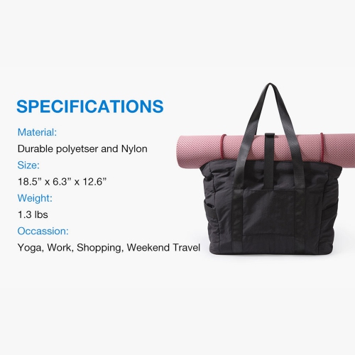 Sac fourre-tout Zorauesque de Bagsmart – Noir