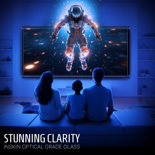 Inskin Tempered Glass Front Screen Protector for Samsung Galaxy Z Flip 5 5G 6.7 inch [2023] - Ultimate 3+3 Bundle with Camera Lens Guard - Ultra HD,