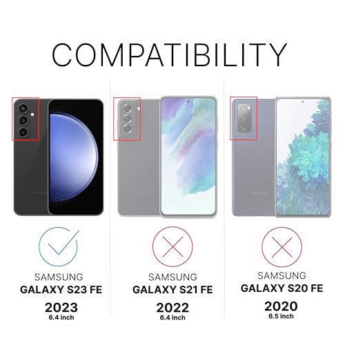 Inskin Screen Protector for Samsung Galaxy S23 FE 5G - 2+2 Tempered Glass for Screen & Camera Lens, Auto-Align Installation, Plasma Coating,