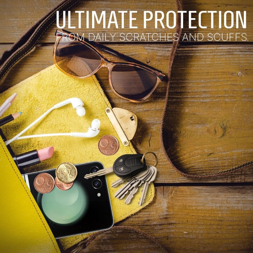 InsInskin Tempered Glass Protector for Samsung Galaxy Z Flip 5 5G 6.7 inch [2023] - 3+3 Pack, Screen + Camera, Case-Friendly