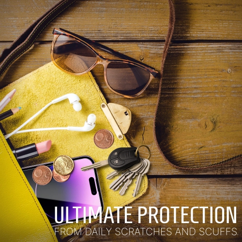 Protecteur d'écran de confidentialité d'Inskin pour iPhone 14 Pro Max - Paquet de 2 + 2 verres trempé pour écran et objectif d'appareil photo