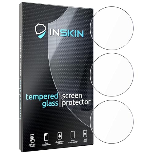 Inskin Screen Protector for Samsung Galaxy Watch 6 44mm / Watch 5 44mm / Watch 4 44mm – 3-Pack, Tempered Glass