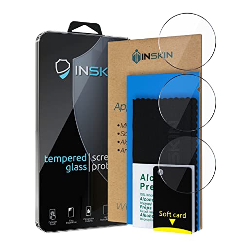 Inskin Screen Protector for Samsung Galaxy Watch 6 44mm / Watch 5 44mm / Watch 4 44mm – 3-Pack, Tempered Glass
