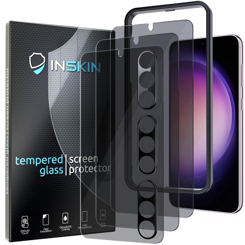 Inskin Privacy Screen et protecteur d'objectif HD Clear pour Galaxy S23 plus 5G 6,6&nbsp;po de Samsung - Paquet de 3 + 3