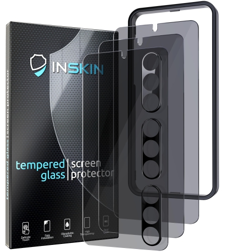 Inskin Privacy Screen et protecteur d'objectif HD Clear pour Galaxy S23 plus 5G 6,6&nbsp;po de Samsung - Paquet de 3 + 3