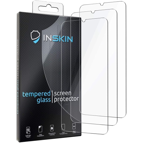 Image 1 of 5.. Inskin Tempered Glass Screen Protector for Samsung Galaxy A14 5G 2023 6.6 inch SM-A146 series – 3-Pack, Ultra HD, Advanced Anti Fingerprint Plasma