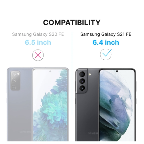 Inskin Screen Protector for Samsung Galaxy S21 FE 5G/4G - 3-Pack Tempered Glass, Auto-Align Installation, Plasma Coating, Fingerprint ID Support,