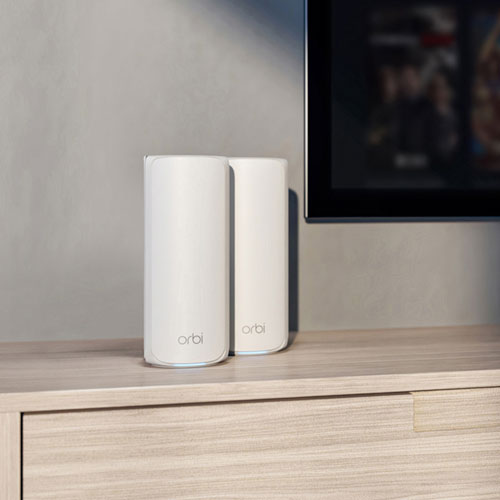 NETGEAR Orbi 11Gbps Whole Home Mesh WiFi 7 Tri-band 770 Series System - 2 Pack