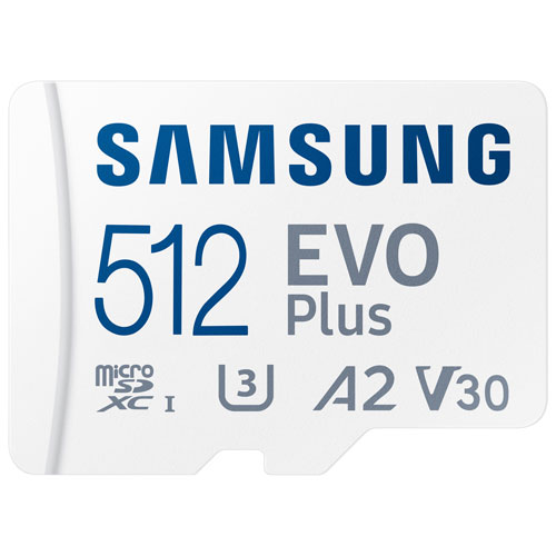 Carte mémoire microSD 160 Mo/s 512 Go EVO Plus de Samsung