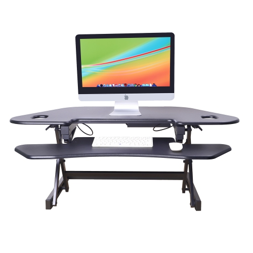 Rocelco CADR-46-ACUSB Corner Adjustable Height Desk Riser 46" w/ Extended Vertical Range