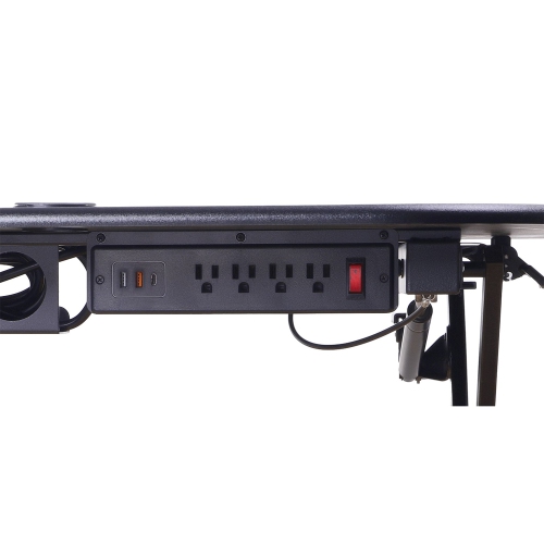 Rocelco CADR-46-ACUSB Corner Adjustable Height Desk Riser 46" w/ Extended Vertical Range