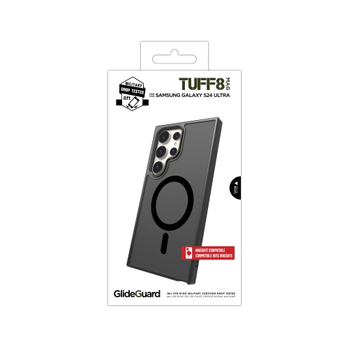 TUFF8 GlideGuard Rugged Case for Samsung Galaxy S24 Ultra