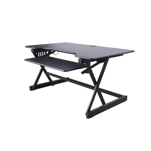 Rocelco DADR-40 Adjustable Height Desk Riser 40" w/ AC Outlets & USB Ports