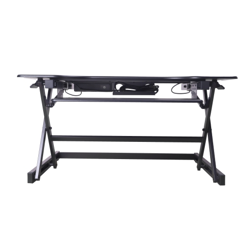 Rocelco DADR-40 Adjustable Height Desk Riser 40" w/ AC Outlets & USB Ports
