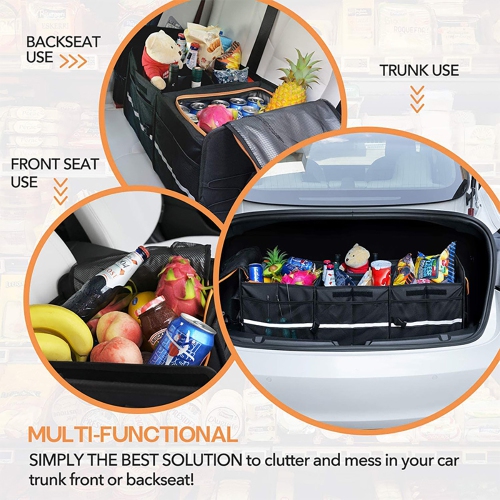 axGear Car Trunk Storage Box Cargo Organizer Collapsible Adjustable Lid for Car SUV