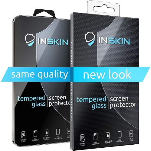 Inskin Screen Protector for Samsung Galaxy Watch 6 Classic 43mm – 3-Pack, Tempered Glass, Ultra HD, Easy Suction Cup Installation, Plasma Coating,