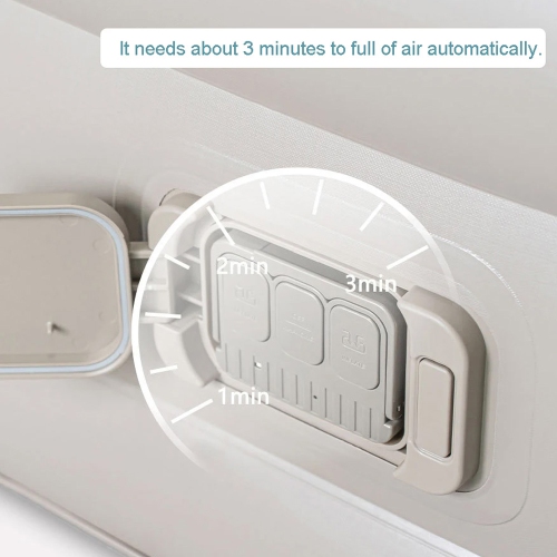 Matelas gonflable à DEL avec pompe intégrée et 2 oreillers d'axGear pour grand lit