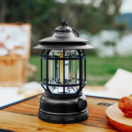 axGear Camping Lantern LED Tent Light with Hook Dimmer Switch Retro Lamp Outdoor Home