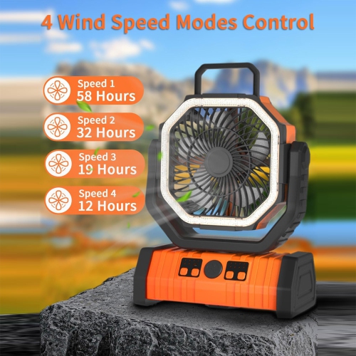 axGear Camping Fan LED Rechargable Power Bank Tent Light Outdoor Portable Remote