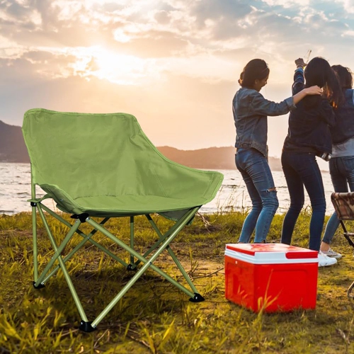 axGear Camping Chair Folding Moon Chairs Ergonomic Comfy Camping Chair Portable