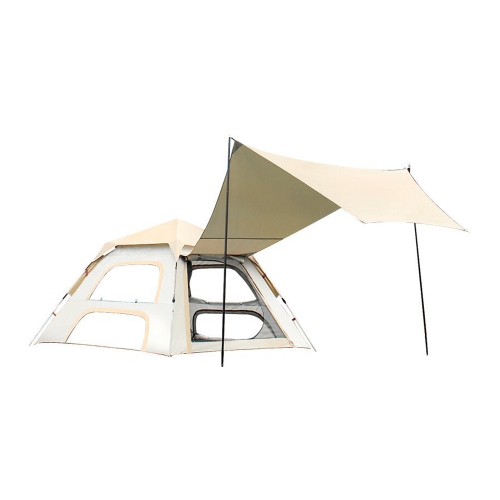 Image 1 of 9.. axGear Camping Tent Tarp Canopy Water Resistant Windproof 4-6 People Easy Setup Pop Up