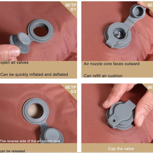 axGear Self Inflating Foam Mattress Automatic Inflatable Outdoor Air Mat Camping Single