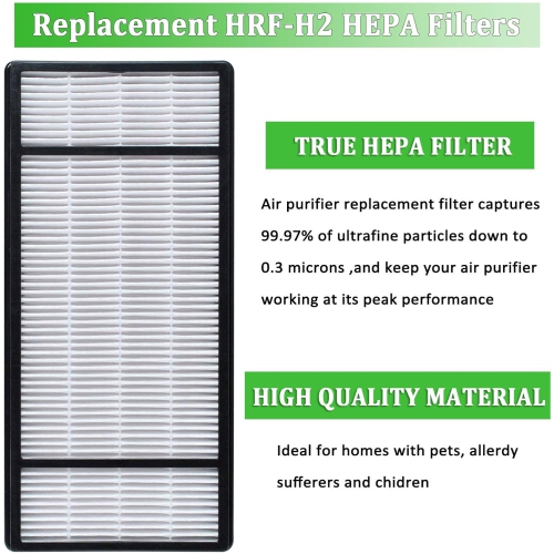 4 HEPA Replacement Filter H and 8 Carbon Pre Filter B Compatible with Honeywell Air Purifiers HRF-H1 HRF-H2, and with Honeywell HPA050, HPA060,