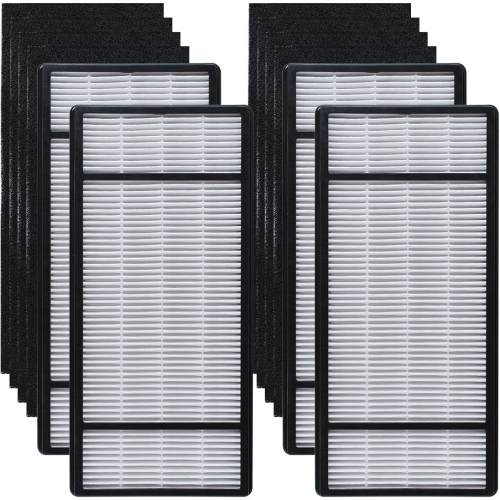 4 HEPA Replacement Filter H and 8 Carbon Pre Filter B Compatible with Honeywell Air Purifiers HRF-H1 HRF-H2, and with Honeywell HPA050, HPA060,