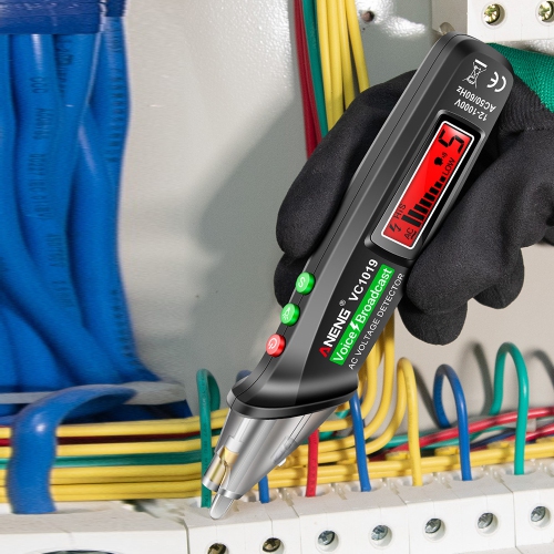 Capteur de tension d'axGear sensibilité du stylo du testeur électrique CA sans contact 12-1000 V