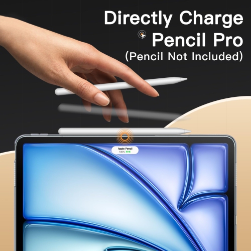 Étui transparent pour iPad Air de 13 po M2, étui arrière mince et résistant au jaunissement, dos en polycarbonate rigide et pare-chocs en TPUR souple