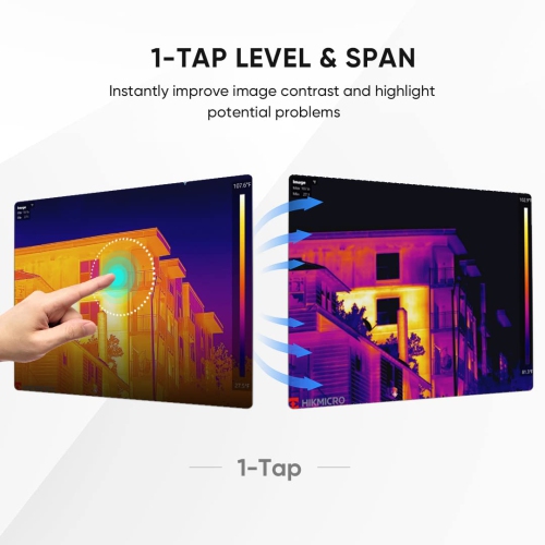 Remis à neuf - caméra d'imagerie thermique à résolution infrarouge 192 x 144 avec caméra visuelle 8&nbsp;Mpx, 25&nbsp;Hz, Wi-Fi, imageur thermique à