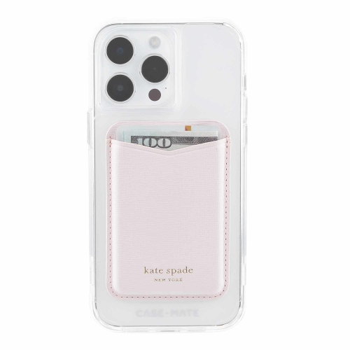 Portefeuille magnétique Kate Spade compatible avec MagSafe Pale Dogwood