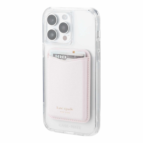 Portefeuille magnétique Kate Spade compatible avec MagSafe Pale Dogwood
